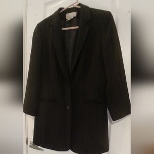 z VTG* Liz Claiborne Black Pinstripe Blazer